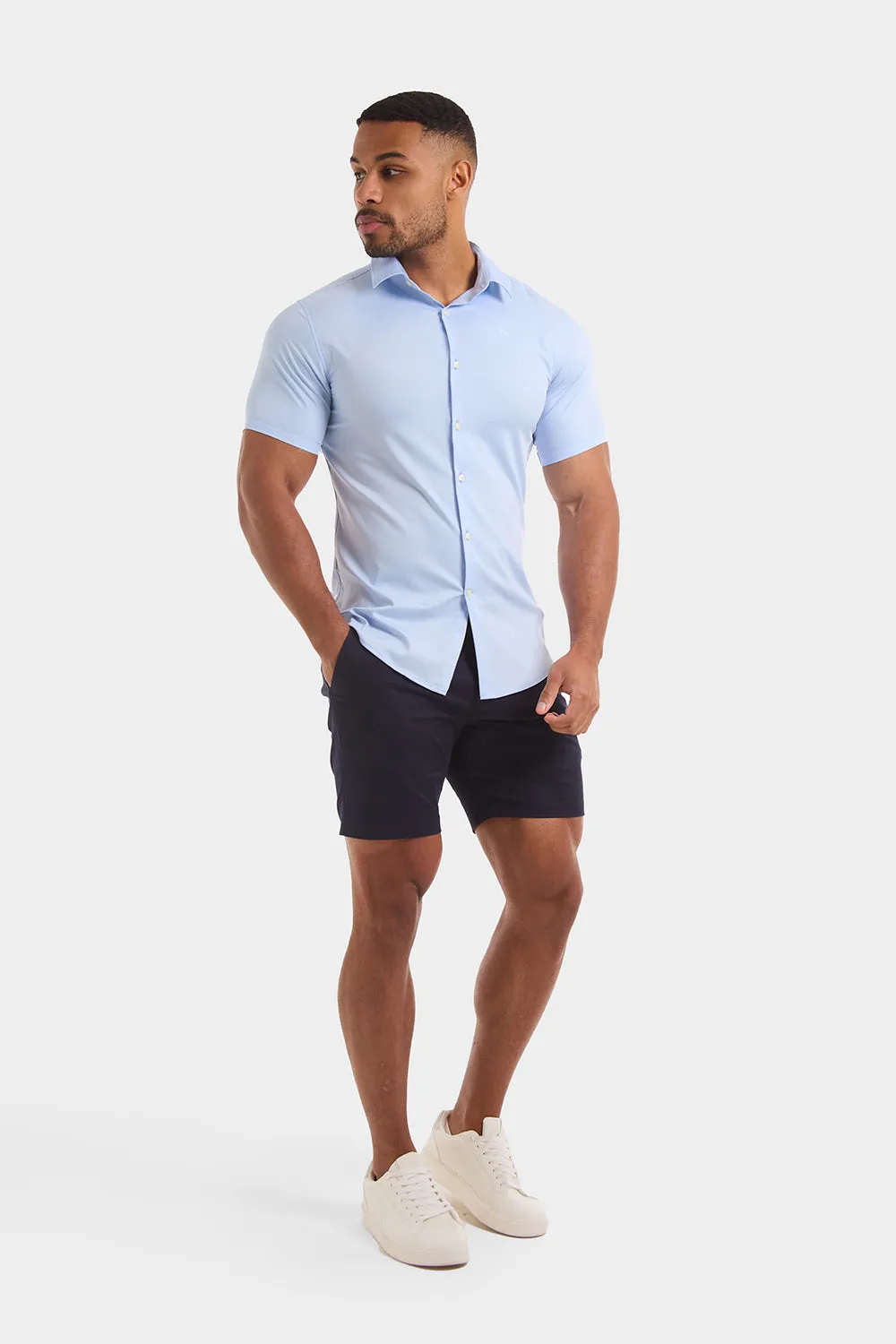 Athletic Fit Chino Shorts 7'' in Navy