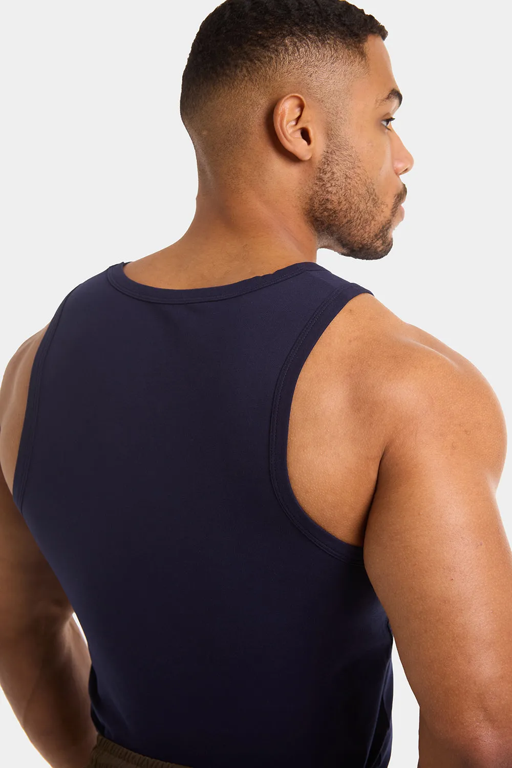 Athletic Fit Vest in True Navy