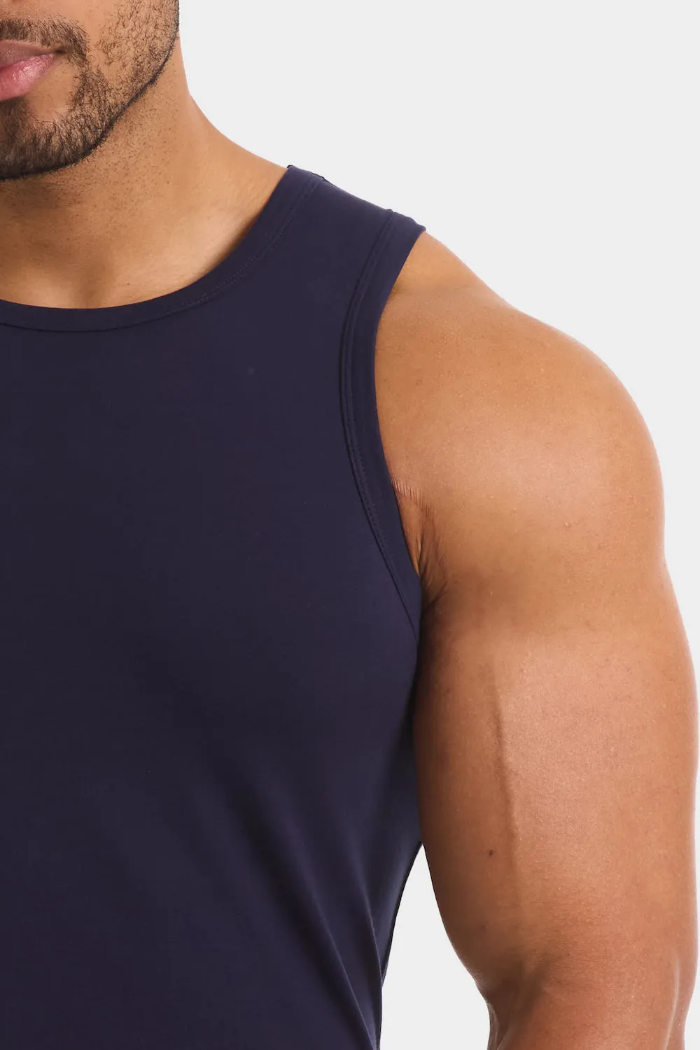 Athletic Fit Vest in True Navy