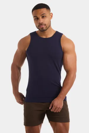 Athletic Fit Vest in True Navy
