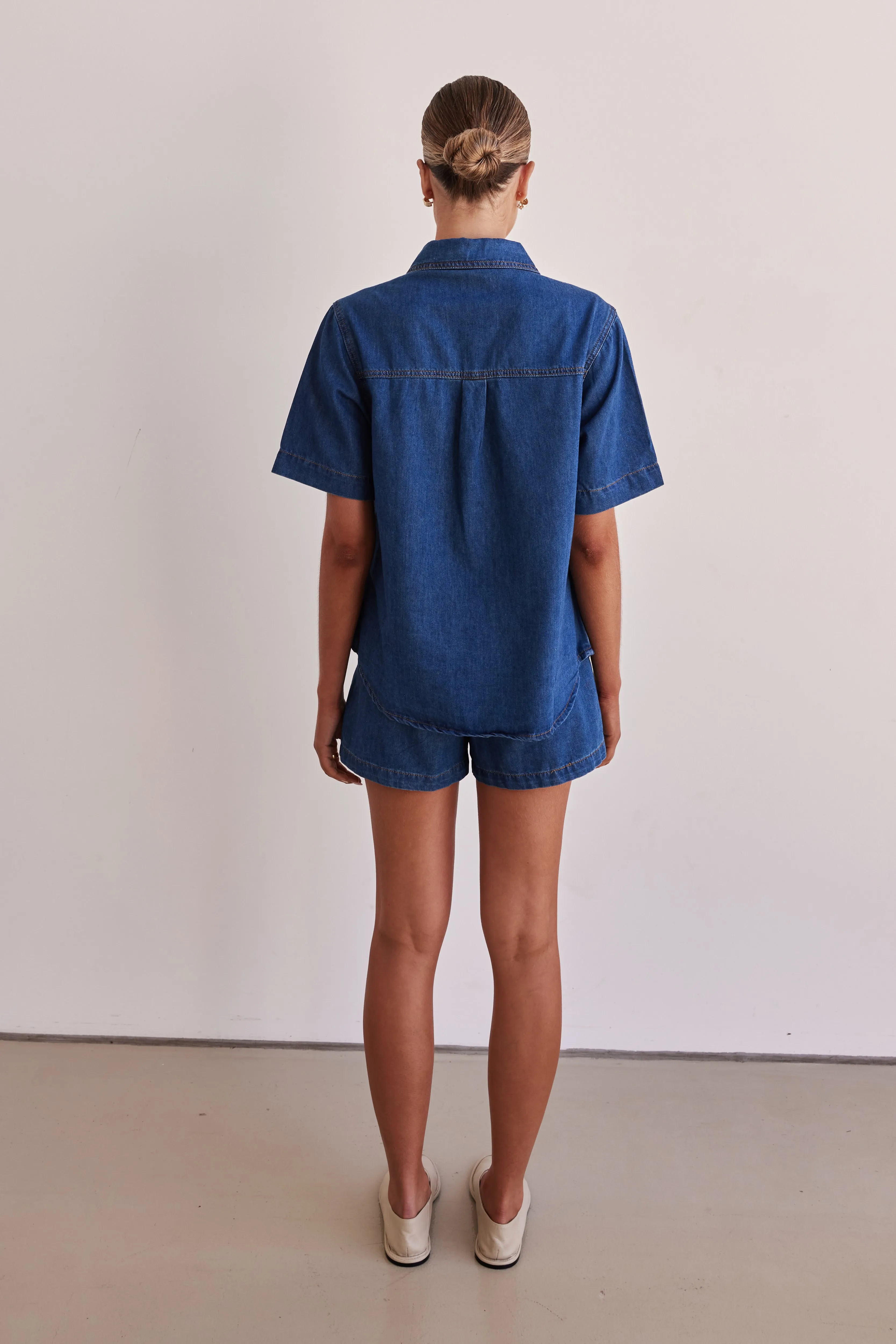 Baylee Denim Shorts (Blue)