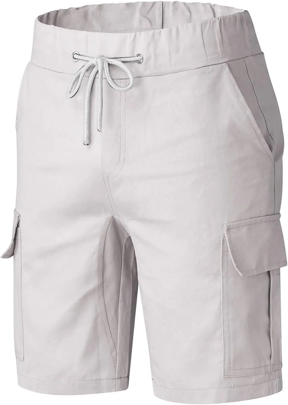 CRNTCEM Mens Casual Cargo Shorts Relaxed Fit Training Tactical Running Shorts Elastic Waisted Outdoor Hiking Cycling Short