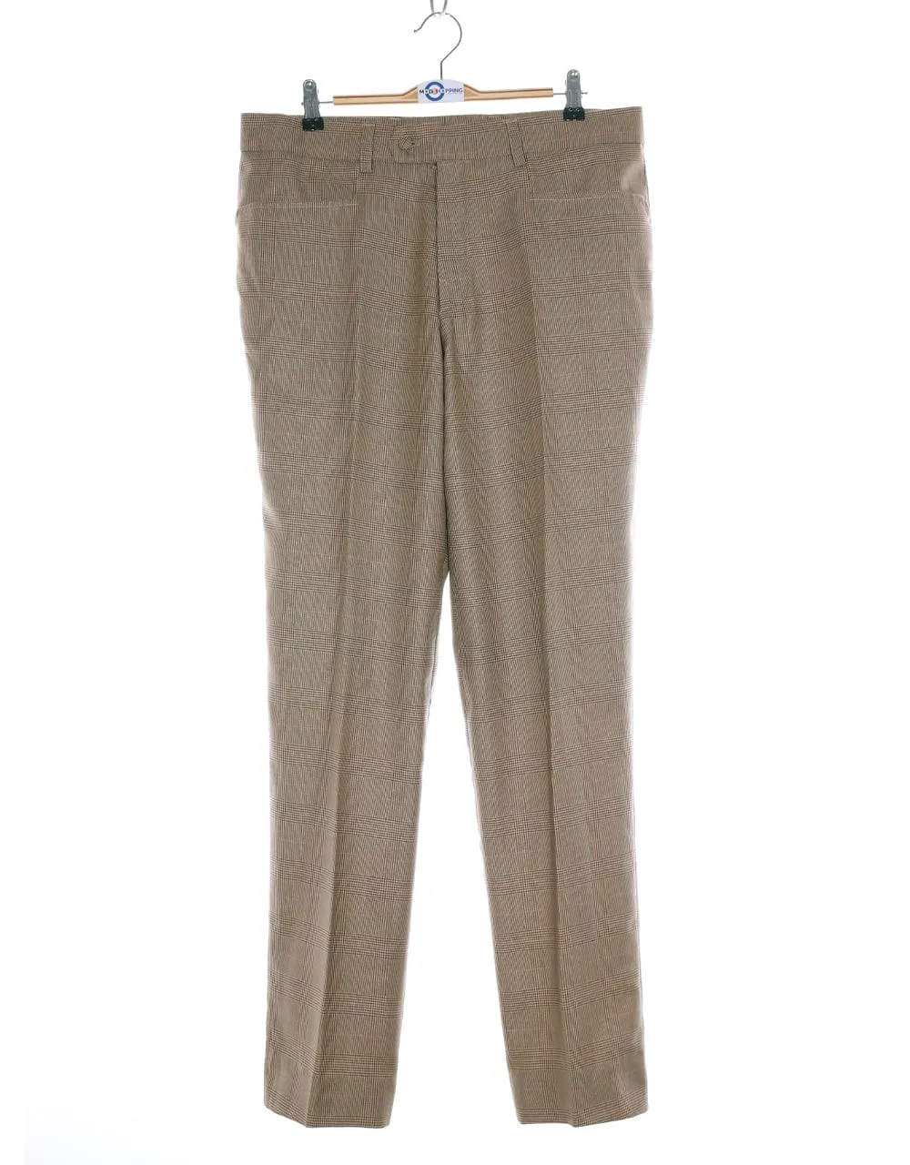 Double Breasted Suit | Brown Prince Of Wales Check Suit