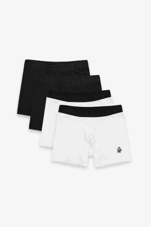 Emblem Boxer Shorts - Combo (4 Pack)