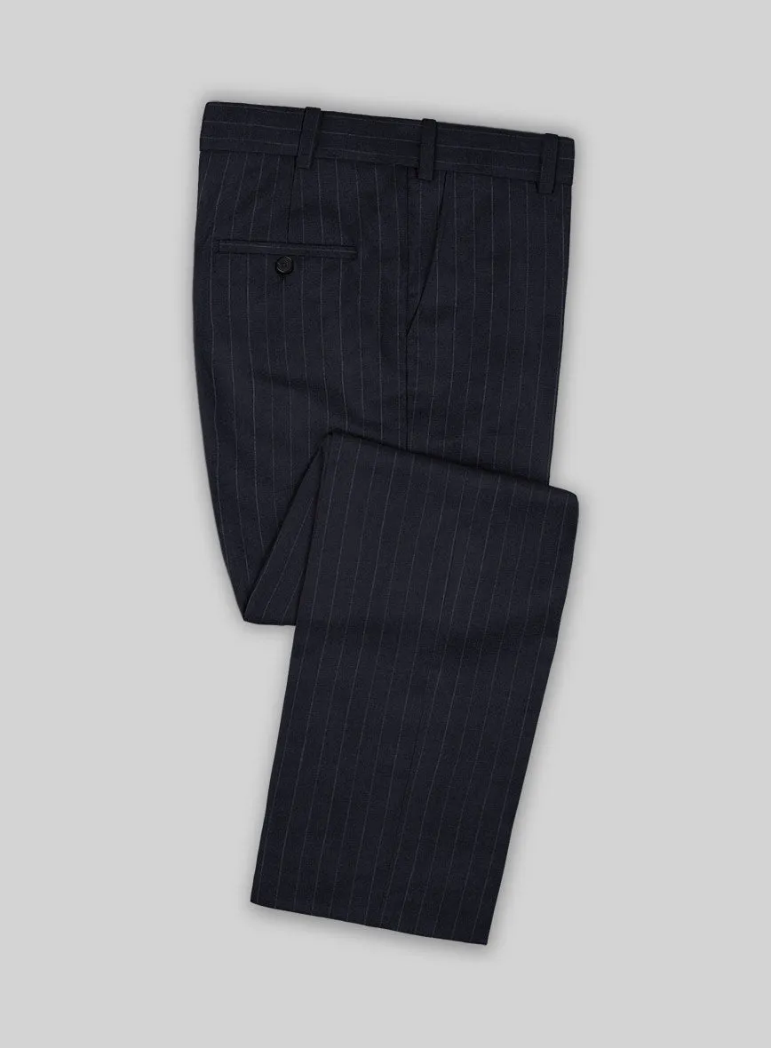 Kingsman Double Breasted Dark Blue Stripe Suit