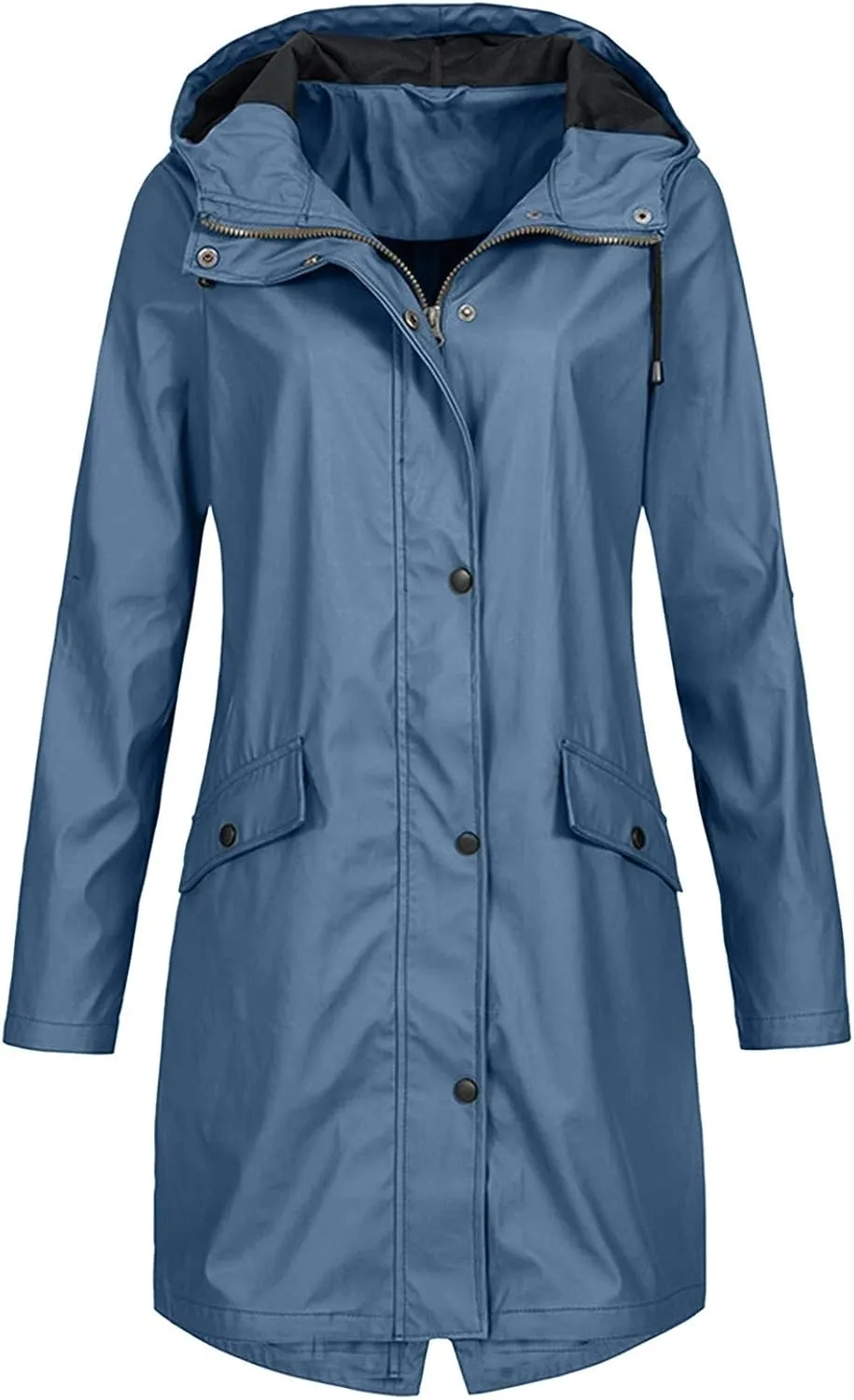 LCMTWX Windbreaker Long Rain Jacket Jacket Windproof Outdoor Coat Plus Women's Coat Fashion 2023 Long Sleeve Rain Jacket