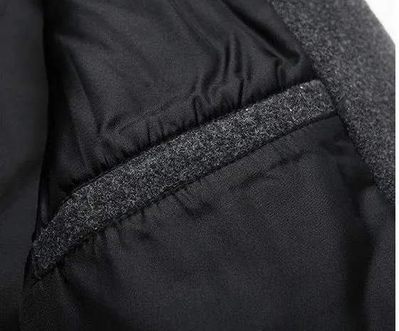 Men's Autumn/Winter Woolen Slim Trench Coat With Turn-Down Collar