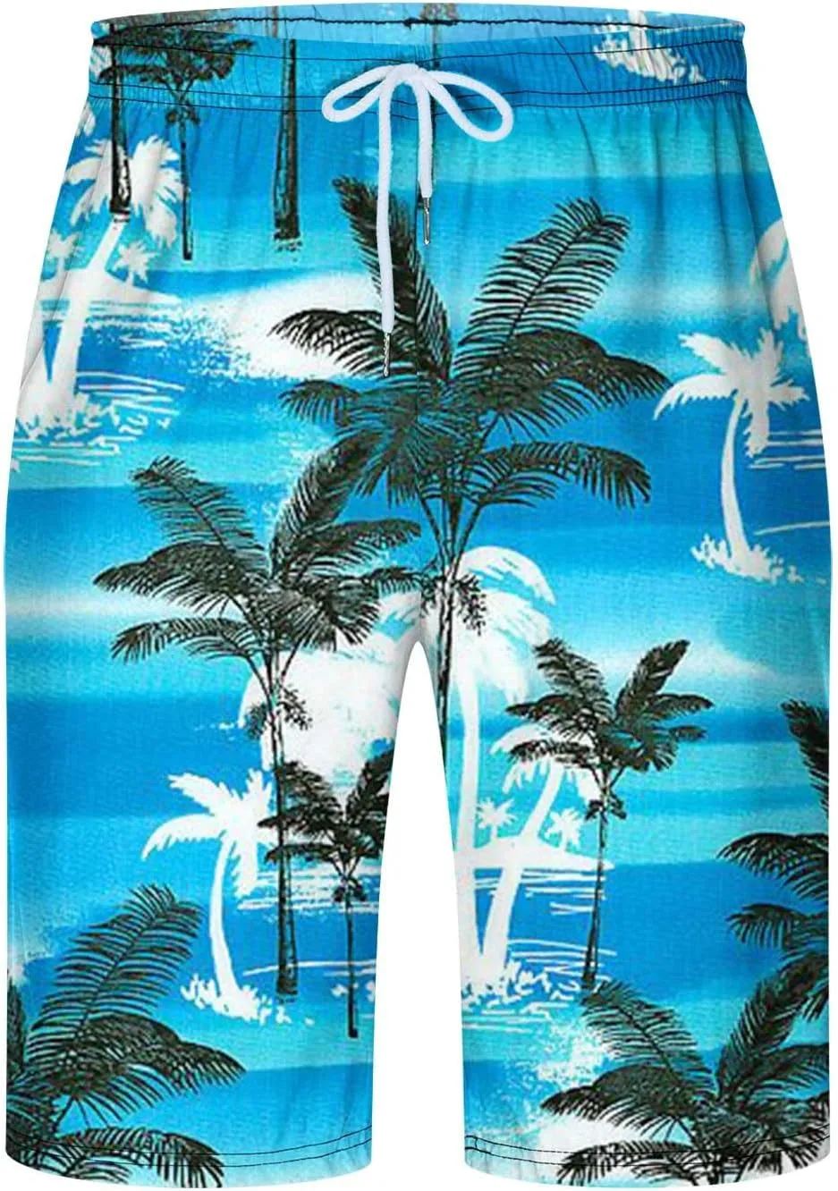 Mens Casual Beach Shorts Hawaiian Shorts Vacation Lounge Short Pants Pajama Shorts Quick Dry Workout Shorts