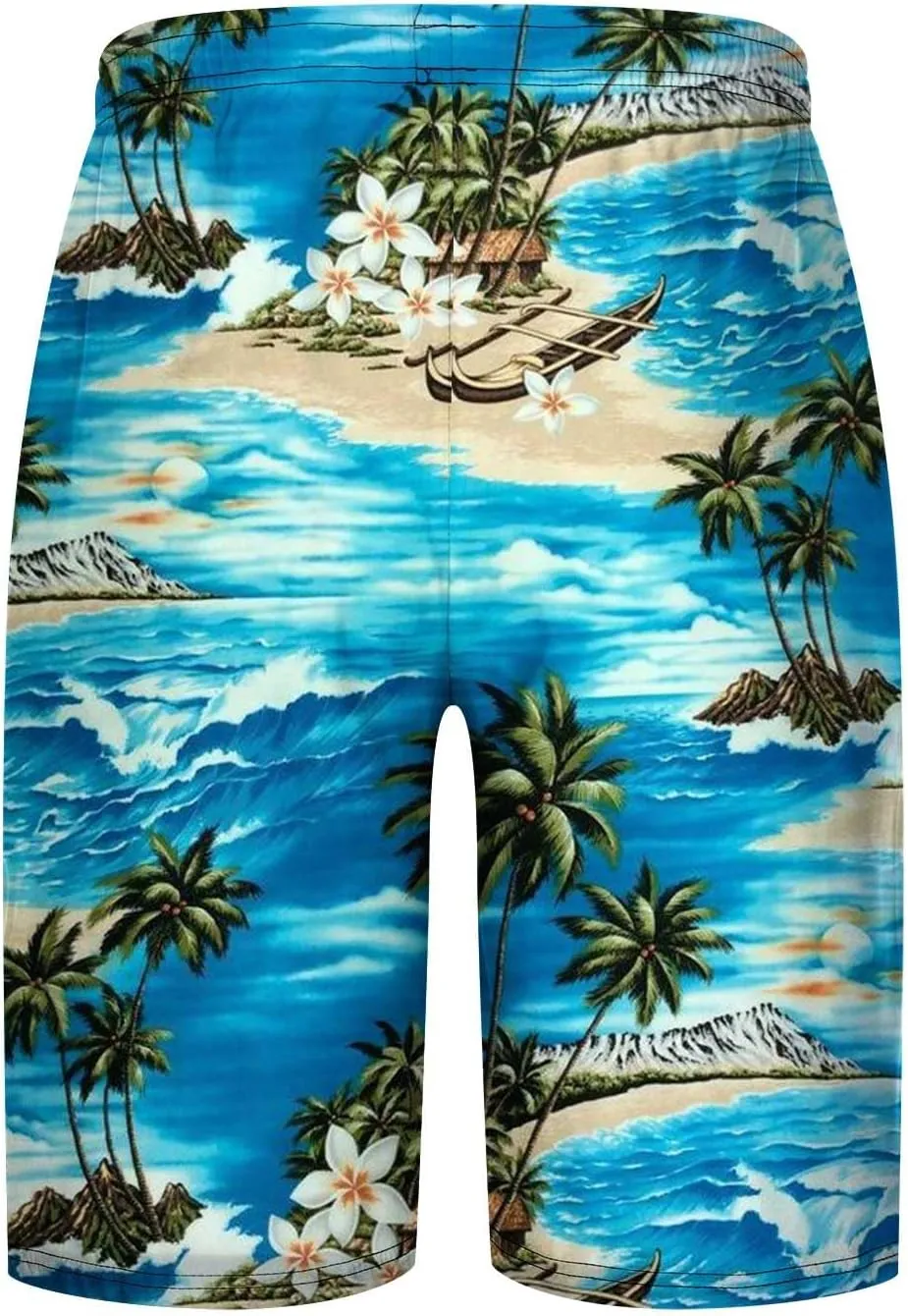 Mens Casual Beach Shorts Hawaiian Shorts Vacation Lounge Short Pants Pajama Shorts Quick Dry Workout Shorts