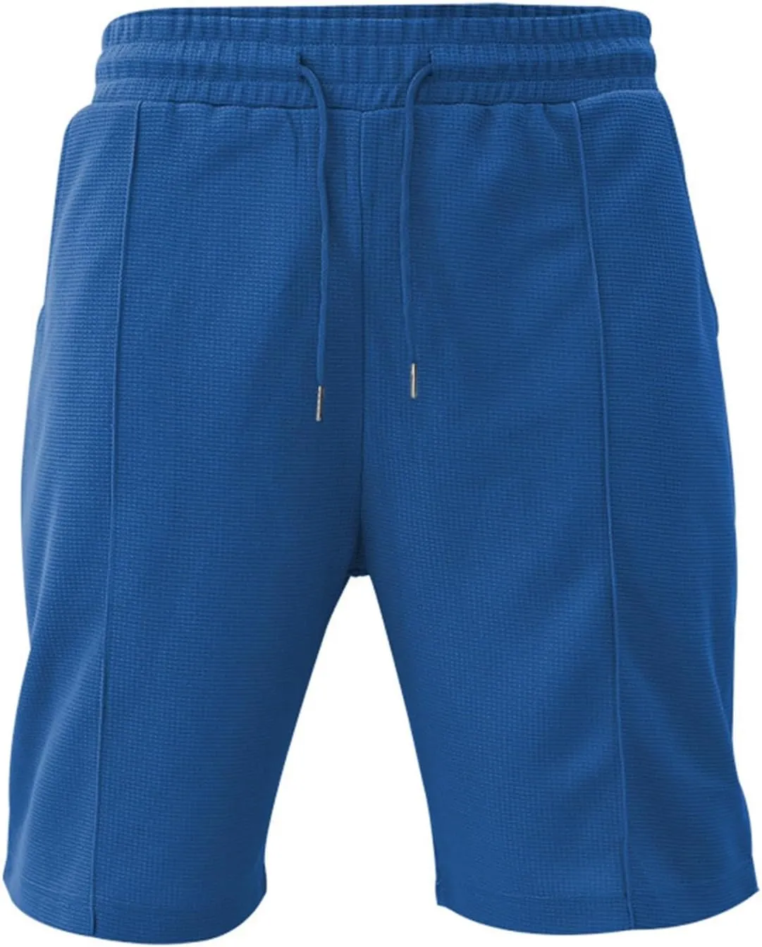 Mens Outdoor Fashion Shorts Waffle Casual Summer Wide Leg Bermuda Shorts with Pockets Elastic Waist Casual Loose Sweat Shorts