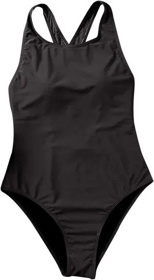 Plus Size Swimwear Solid Color Sleeveless Swimsuit Simple Slimming Back Covering The Belly and Looking Thin and