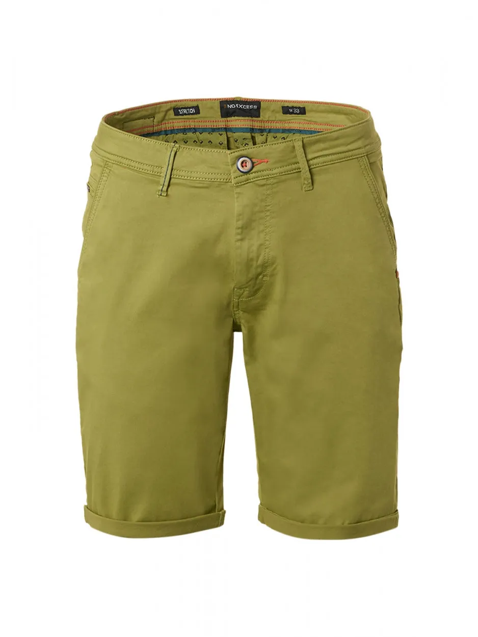 Short Chino Garment Dyed Twill Stretch | Light Green