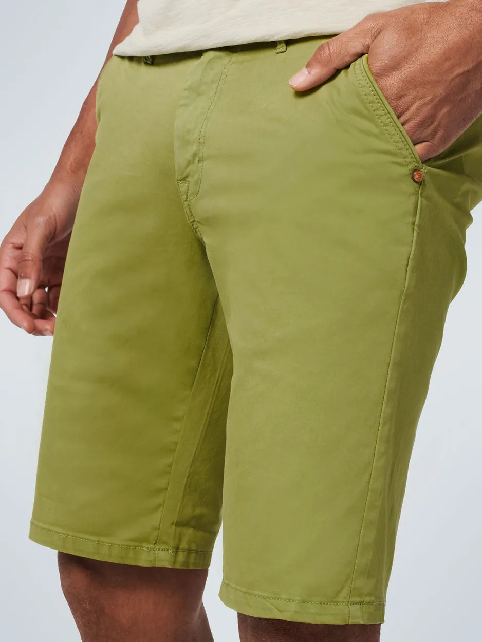Short Chino Garment Dyed Twill Stretch | Light Green