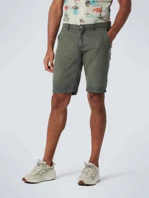 Short With Linen Garment Dyed Chino | Dark Seagreen
