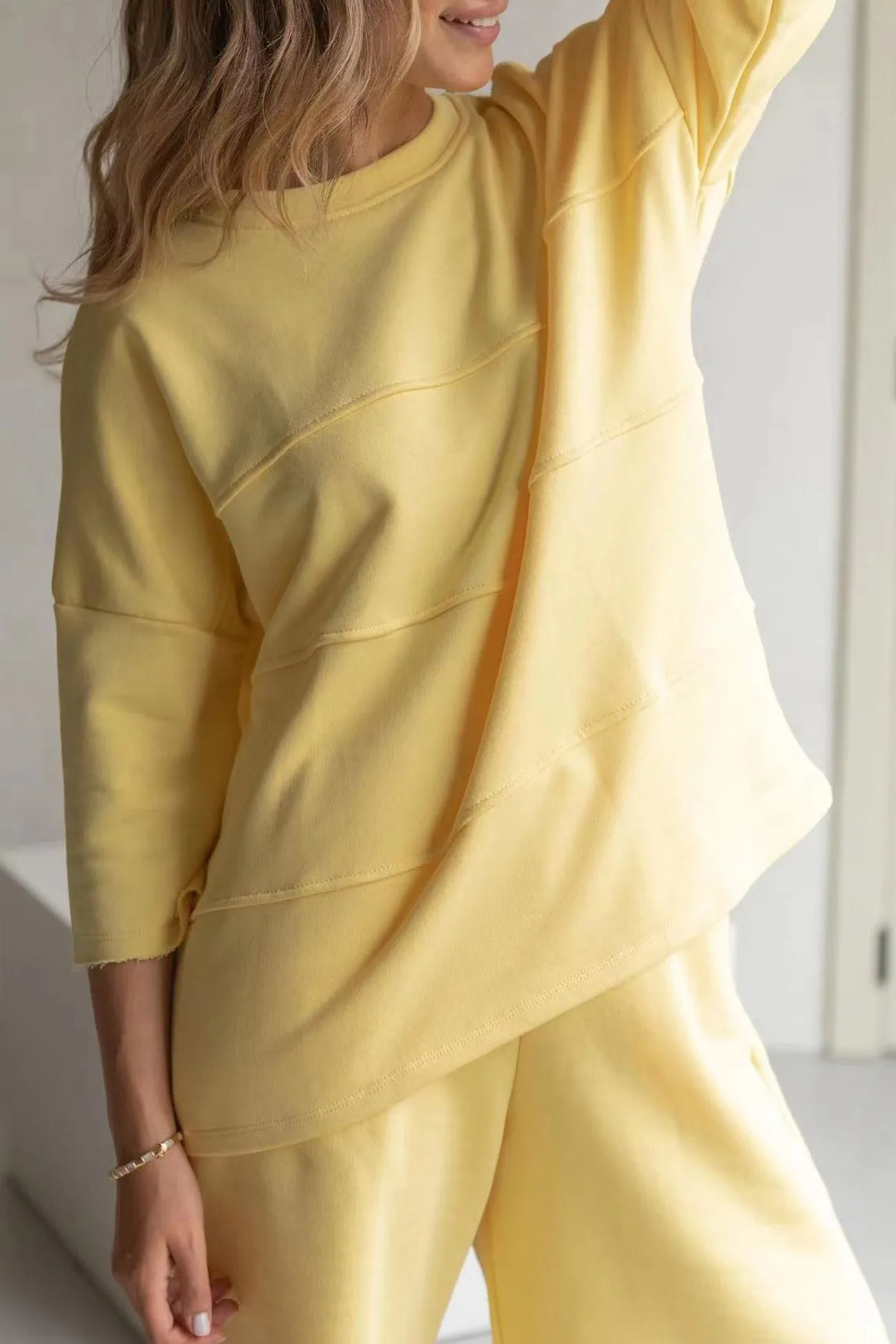 Solid Color Half Sleeve T-shirt Cotton Two-piece Shorts Set