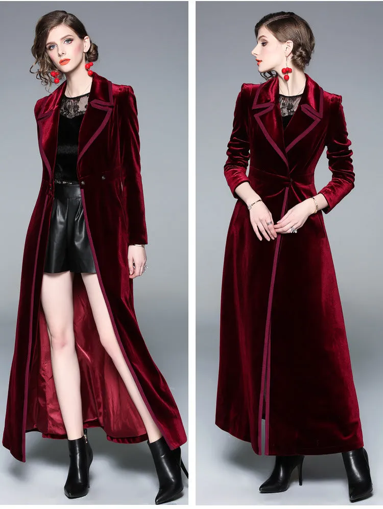 Velvet Long Coat
