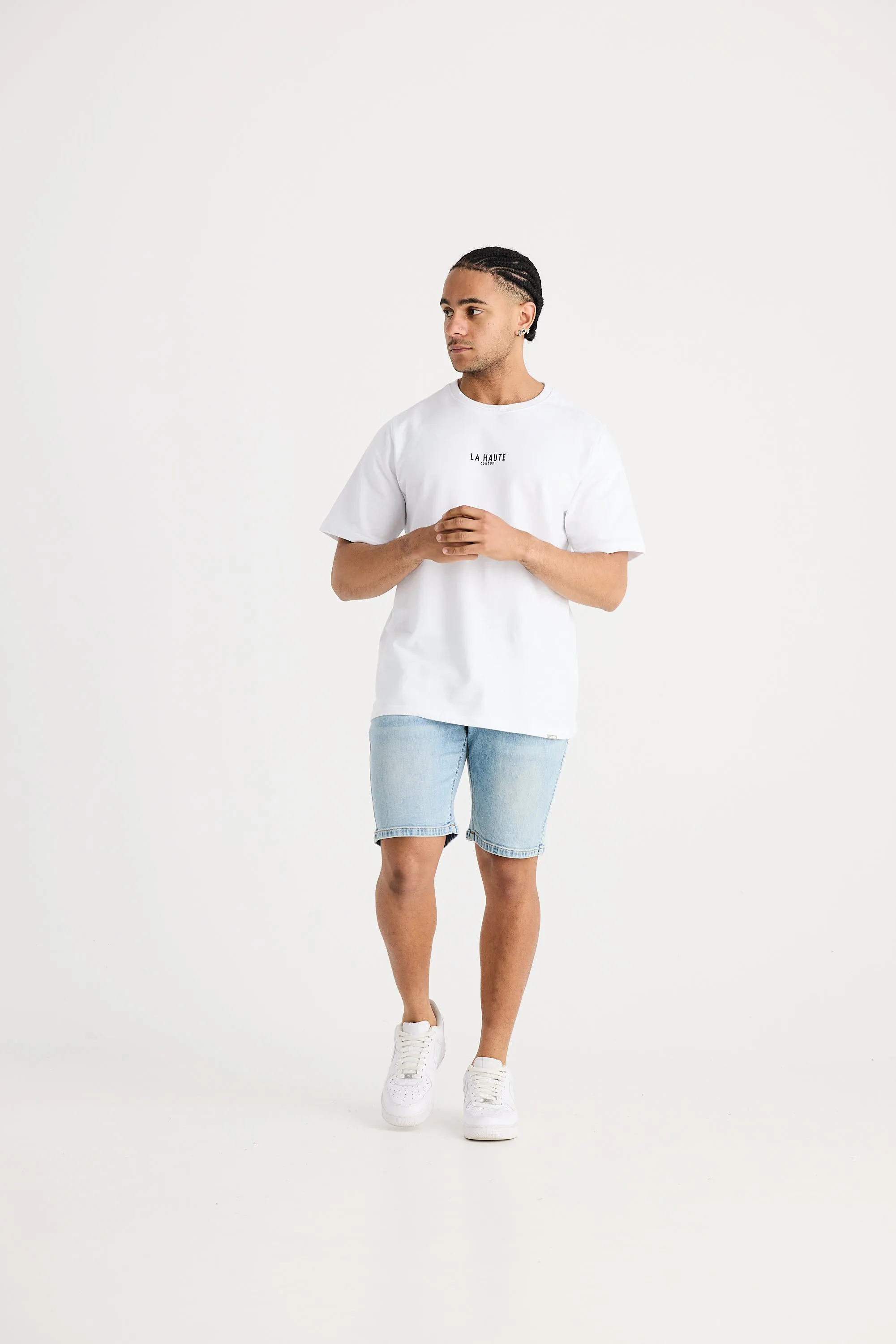Vintage Blue Slim Fit Denim Short