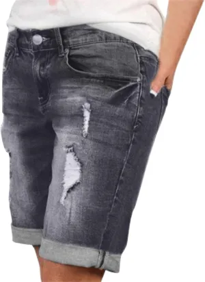 Women's High Waisted Denim Shorts Casual Ripped Summer Short Jeans Frayed Distressed Jeans Shorts Bermuda Biker Shorts